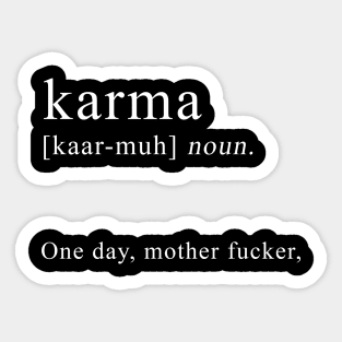 Karma Definition Typhograph Sticker